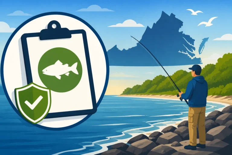 Fishing license requirements for shore fishing