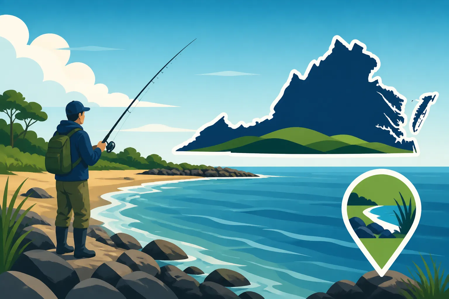 Shore Fishing Access Points in Virginia