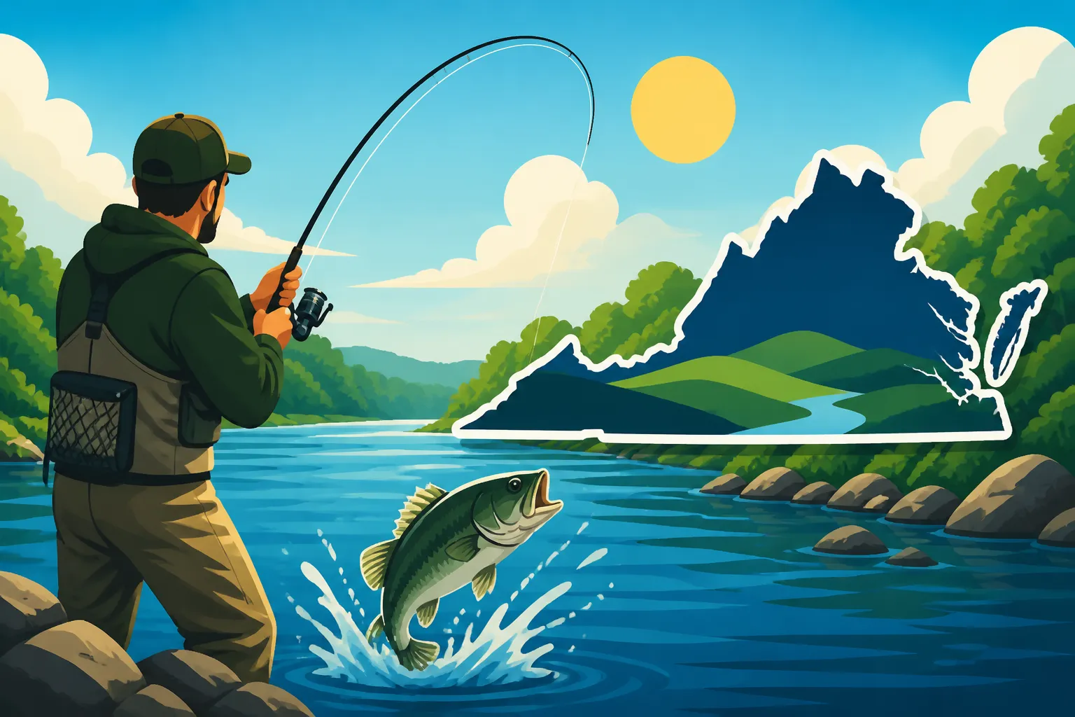 Fishing the James River in Virginia