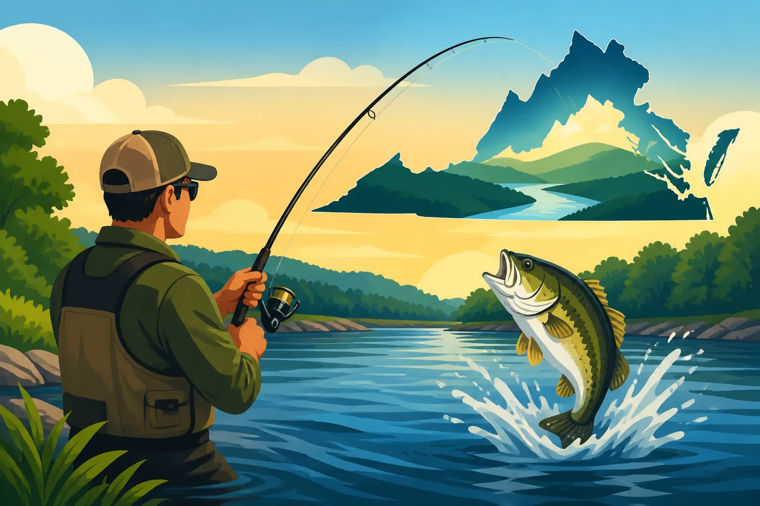 Fishing the Potomac River in Virginia