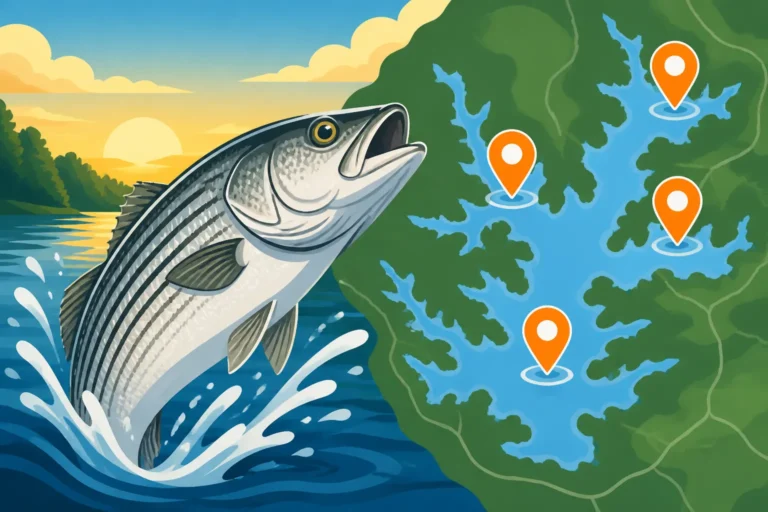 Where to Catch Striped Bass on Lake Anna