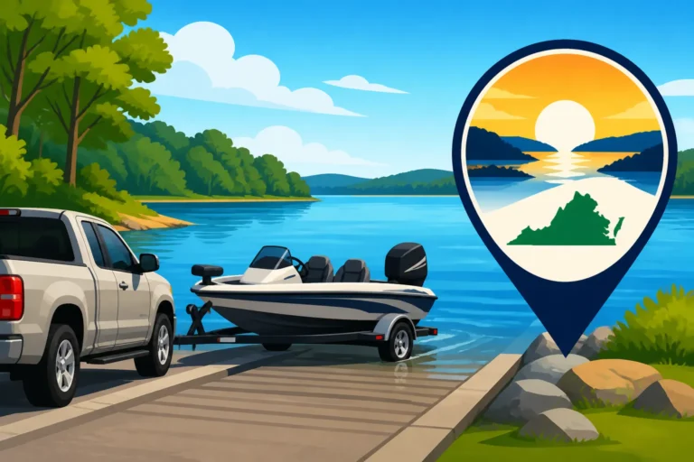 Boat Ramps on Kerr Lake Near South Boston, Virginia