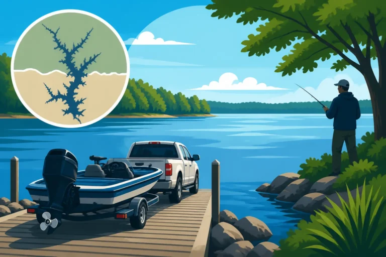 Boat Ramps on Lake Gaston Near the North Carolina Line
