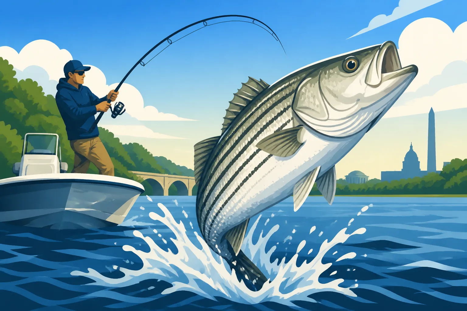 Best Striped Bass Fishing on the Potomac River