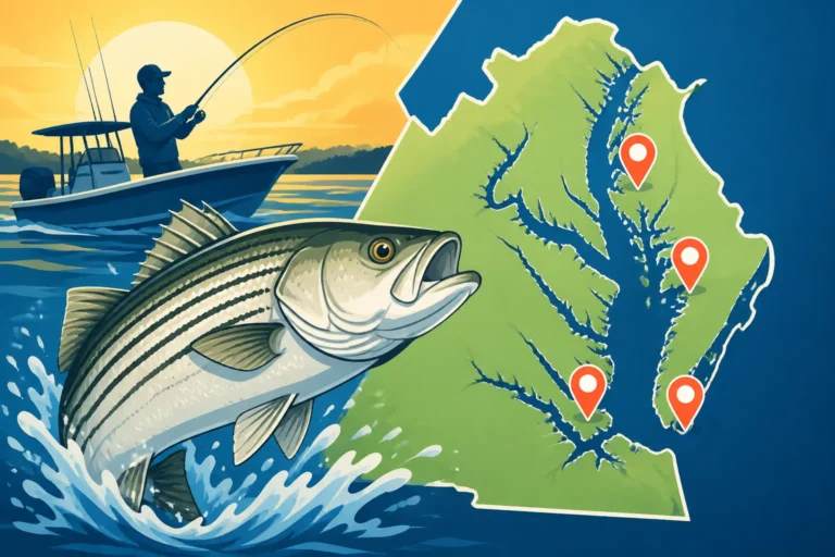 Best Striped Bass Spots on the Chesapeake Bay, Virginia