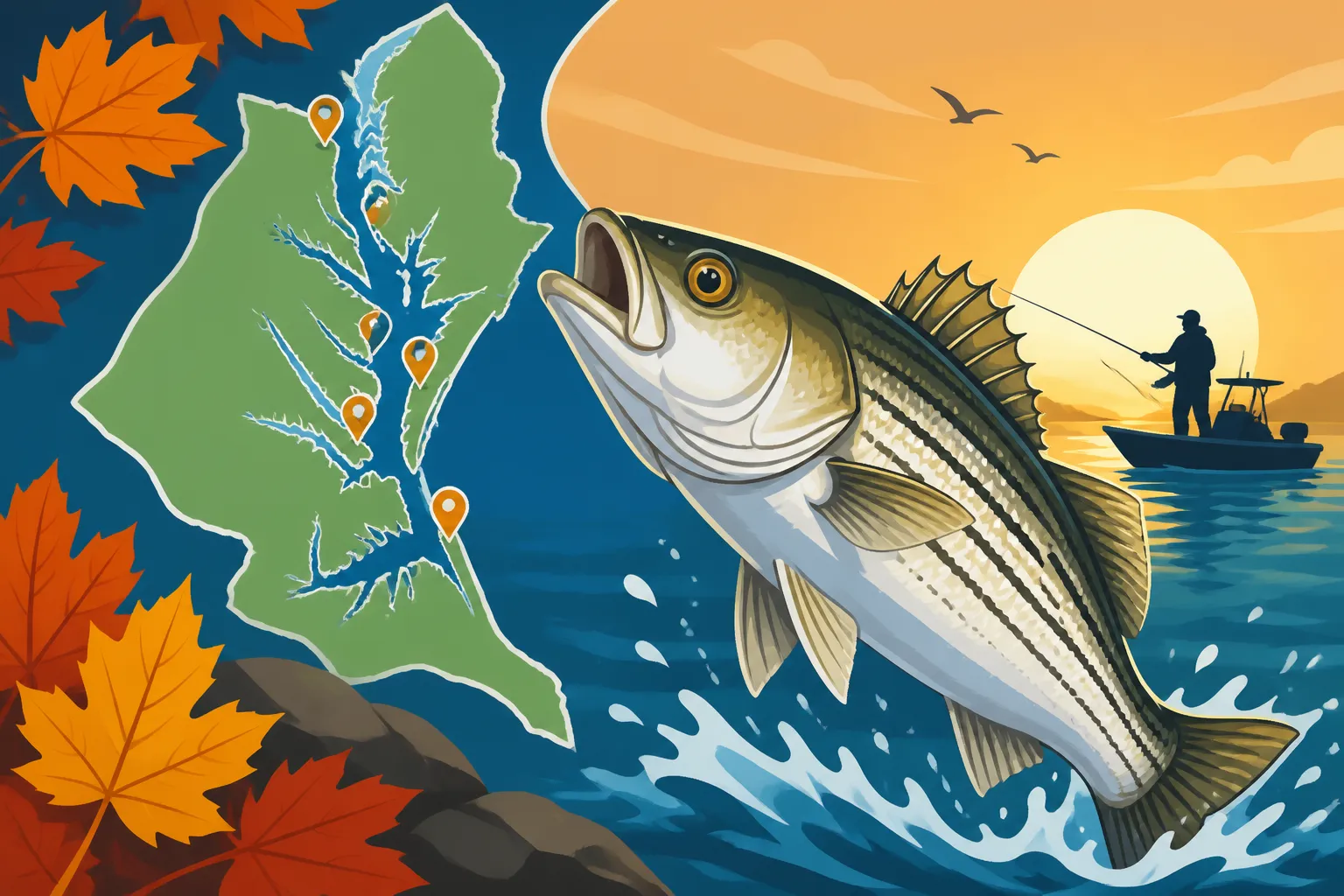 Best Fall Rockfish Run Spots on the Chesapeake Bay