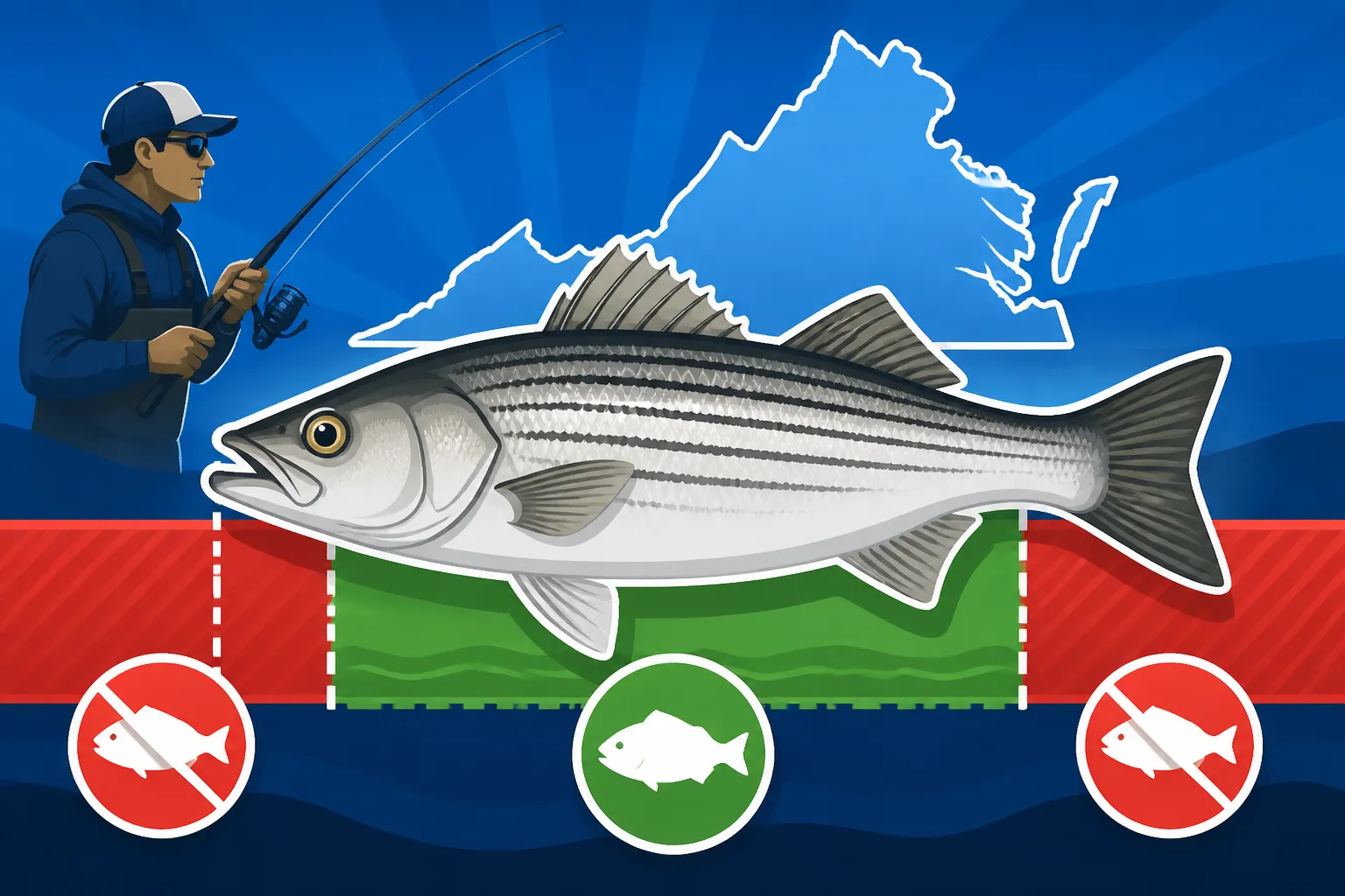 Virginia Rockfish Slot Limit 28 to 31 Inches Explained