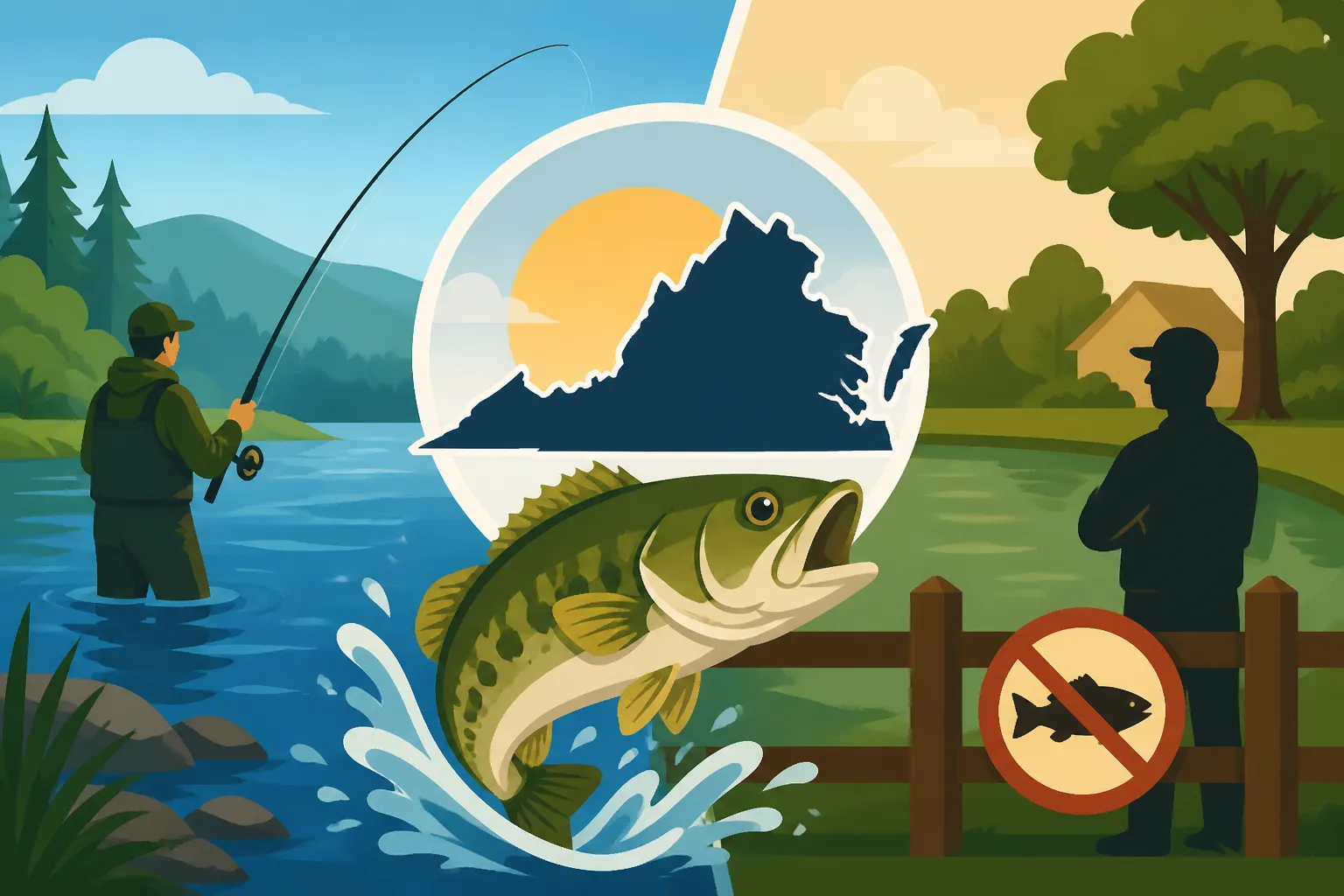 Virginia's Rules for Fishing on Public and Private Waters