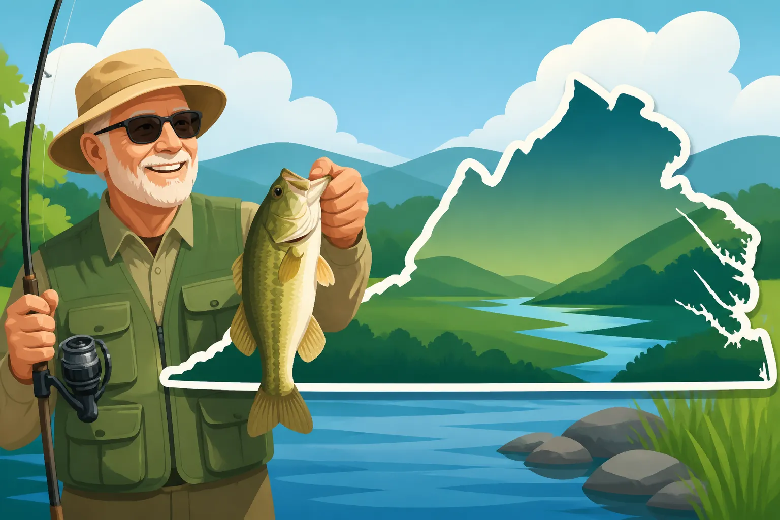 Anglers 65 and older fish Virginia's freshwater waters without paying a license fee