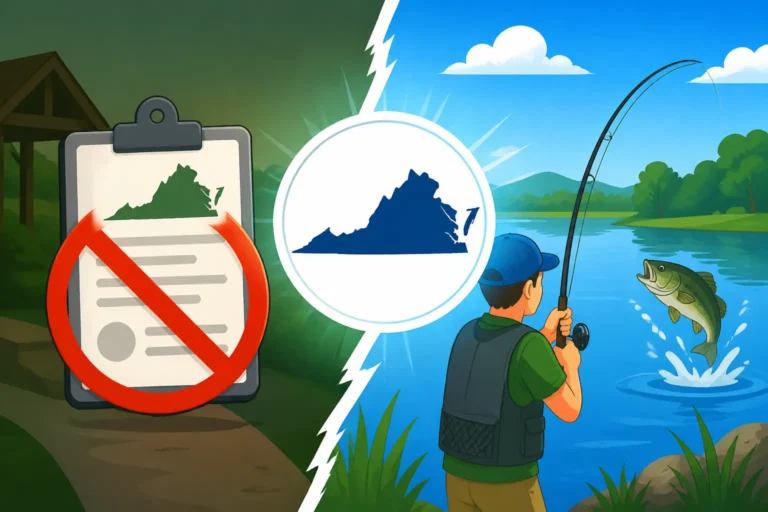 Are facility use permits waived during Virginia's Free Fishing Days?