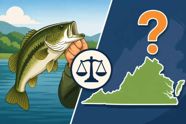 Is there a statewide length limit on bass in Virginia?
