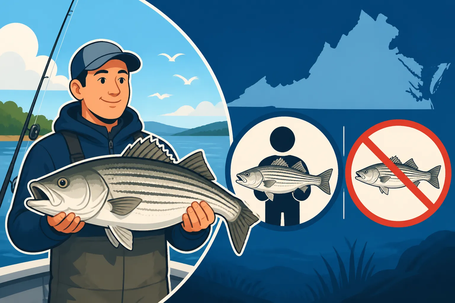 Only one striped bass per person allowed in Virginia