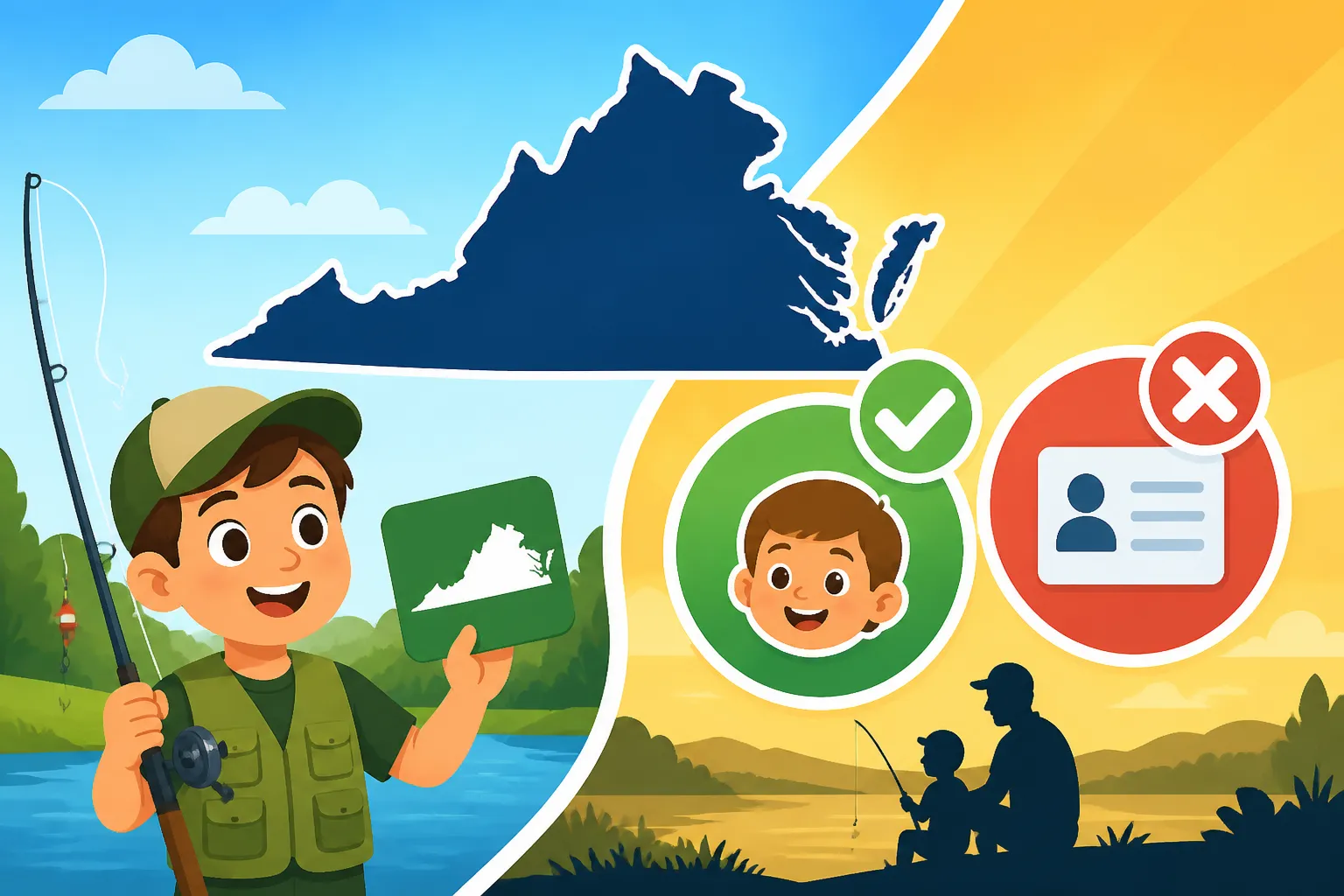 Do children need a fishing license in Virginia?
