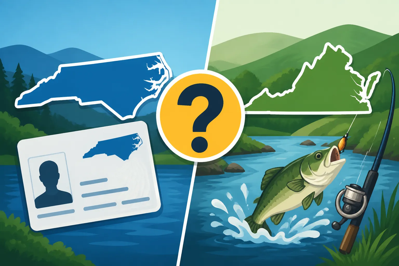 Does a North Carolina license let you fish in Virginia?