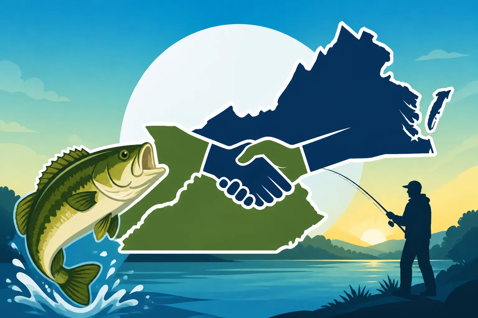 Virginia's fishing license agreements with Kentucky