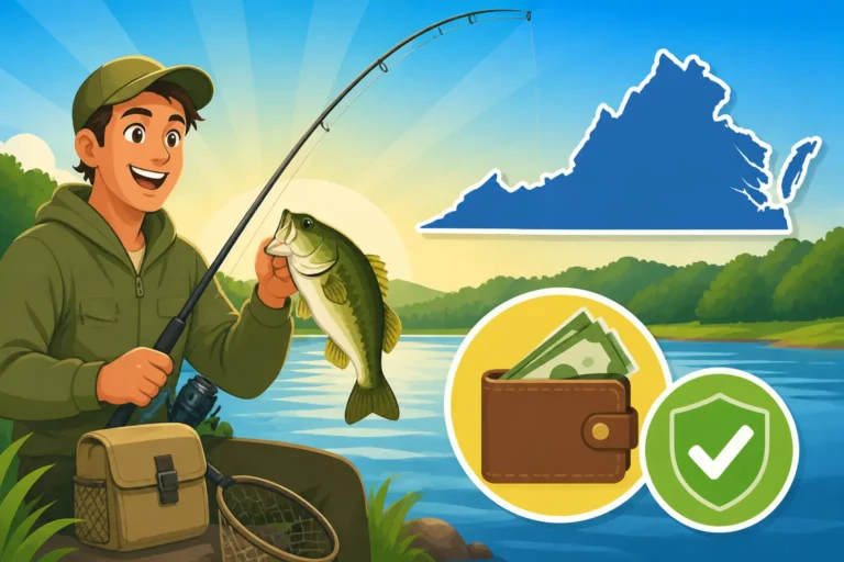 Cheapest way to fish legally in Virginia for a weekend