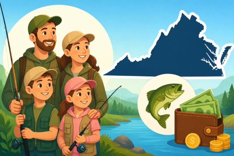 Virginia fishing license cost for a family of four