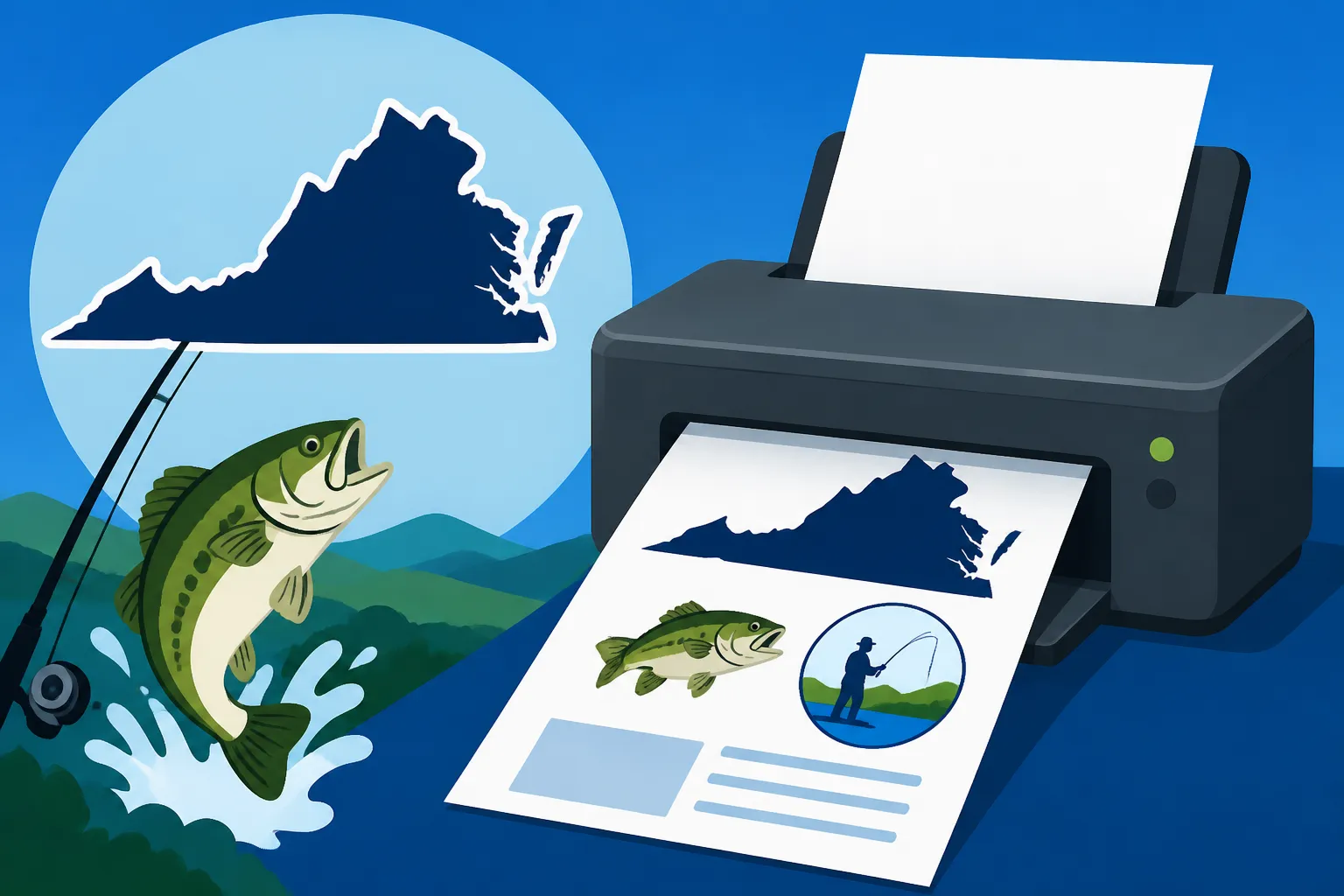 Printing a paper copy of your Virginia fishing license