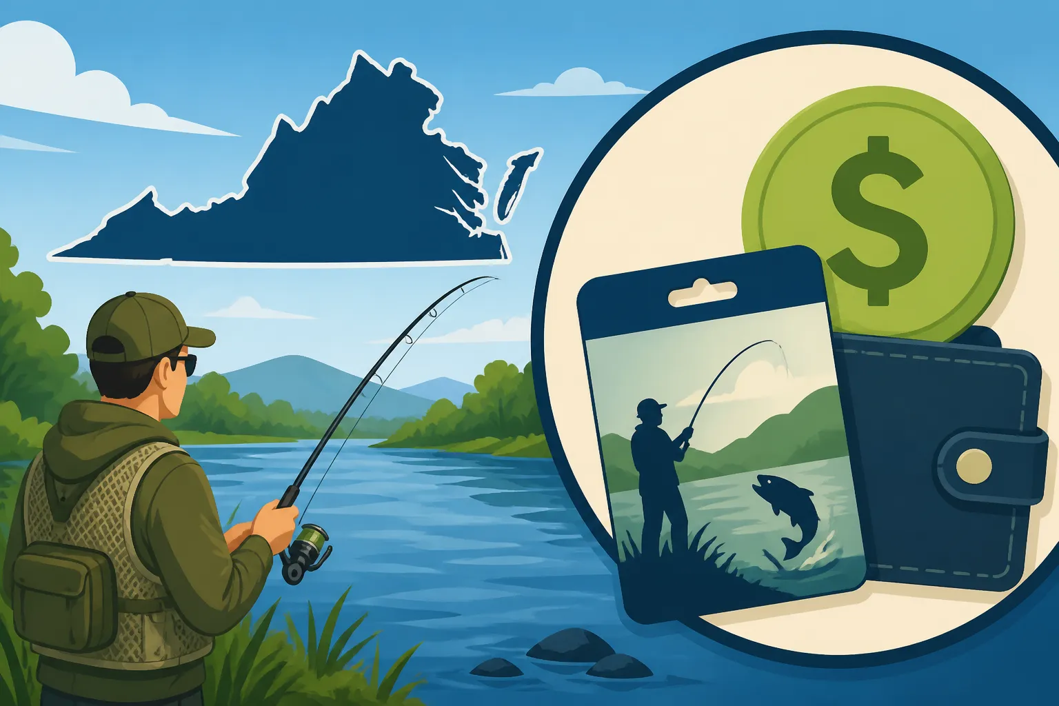 Typical cost of a resident freshwater fishing license