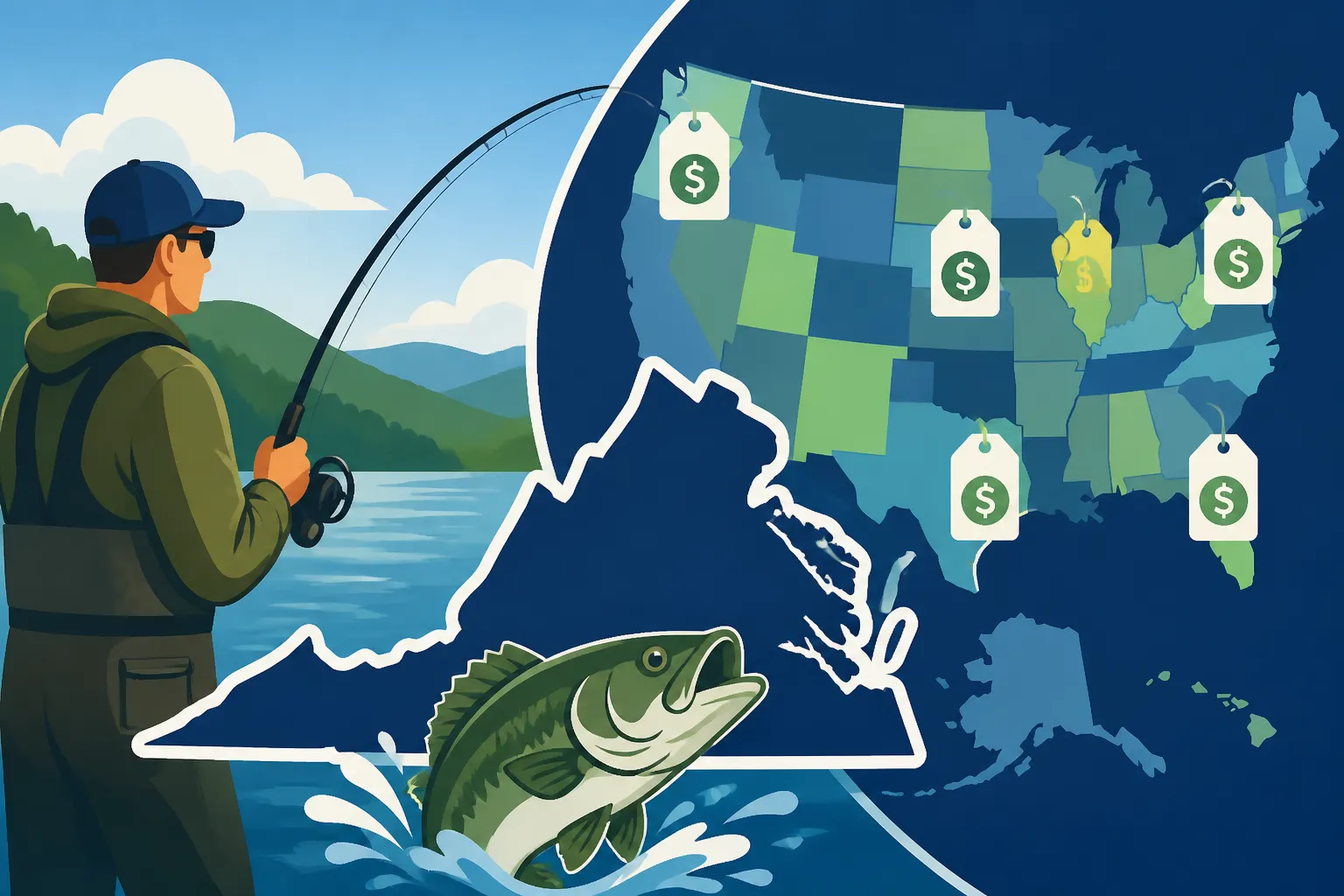 Nonresident fishing license fees compared by state