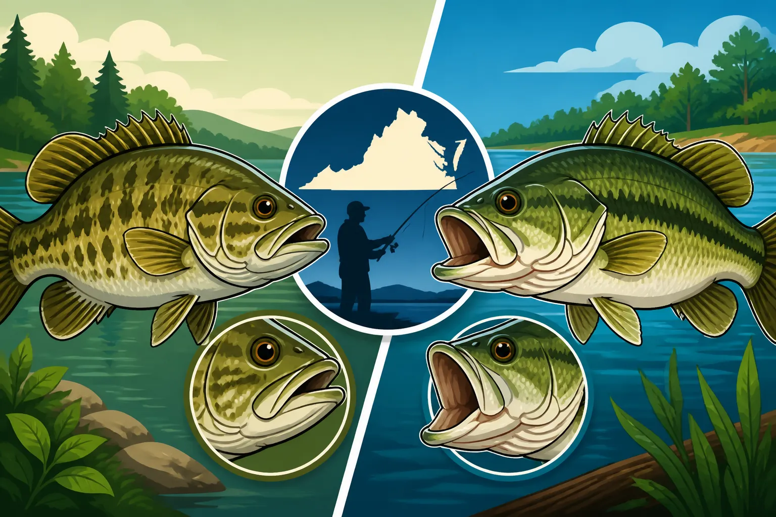 Spotted Bass vs Largemouth Bass: How Virginia Anglers Tell Them Apart
