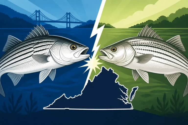 Striped Bass vs Hybrid Striped Bass in Virginia: Key Differences