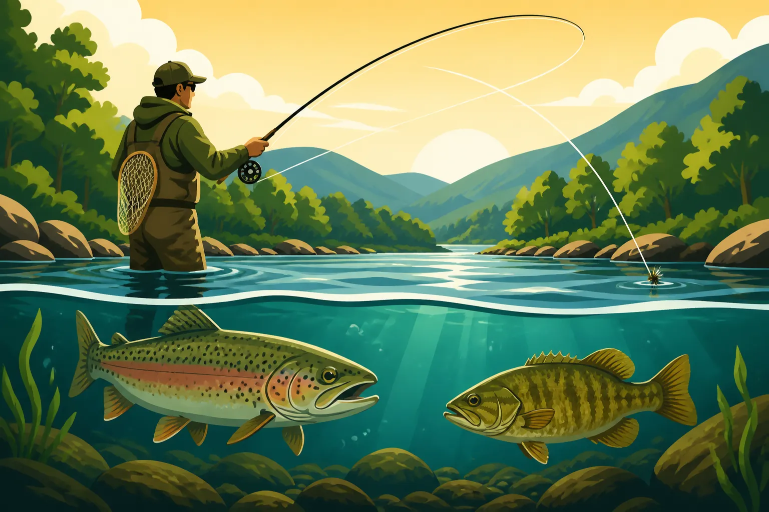 Fly Fishing for Trout and Smallmouth Bass on the Shenandoah River