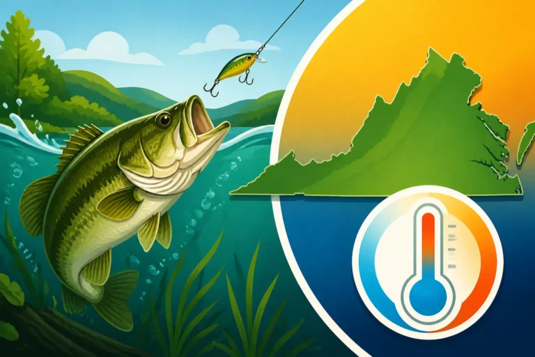 Water Temperature for Bass Fishing in Virginia