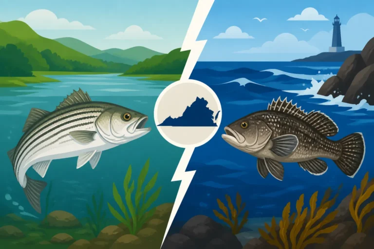 Freshwater Striped Bass vs Saltwater Rockfish: Different Virginia Fishing Rules