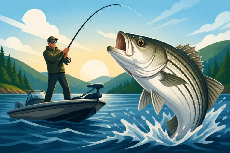 Hybrid Striped Bass Fishing at Claytor Lake