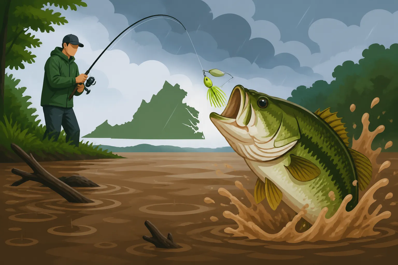 How to Catch Bass in Muddy Water After Rain