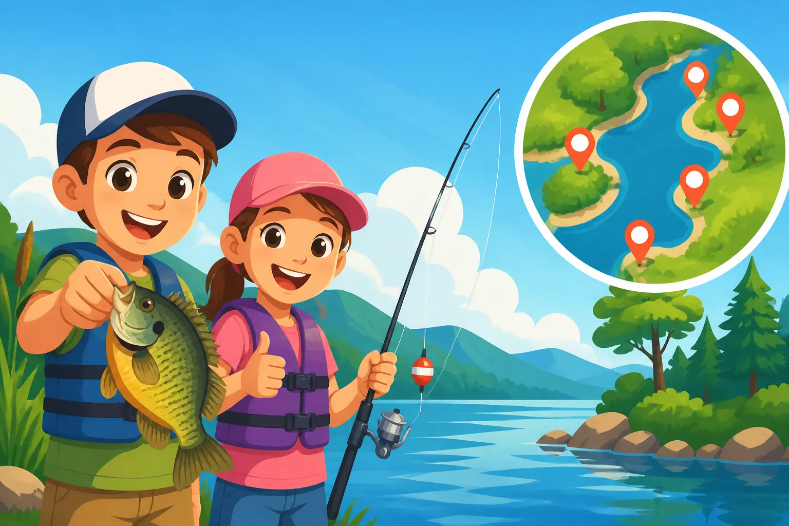 Best Panfish Spots Near Smith Mountain Lake, Virginia, for Kids