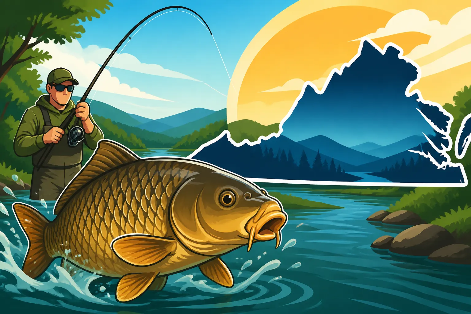 Carp Fishing in Virginia Lakes and Rivers