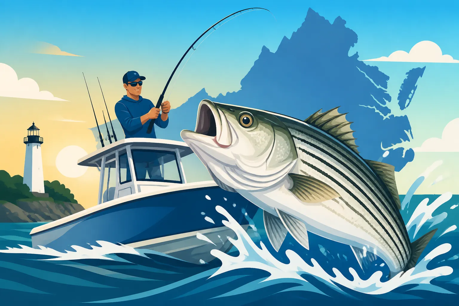 Striped Bass Charter Fishing in Virginia