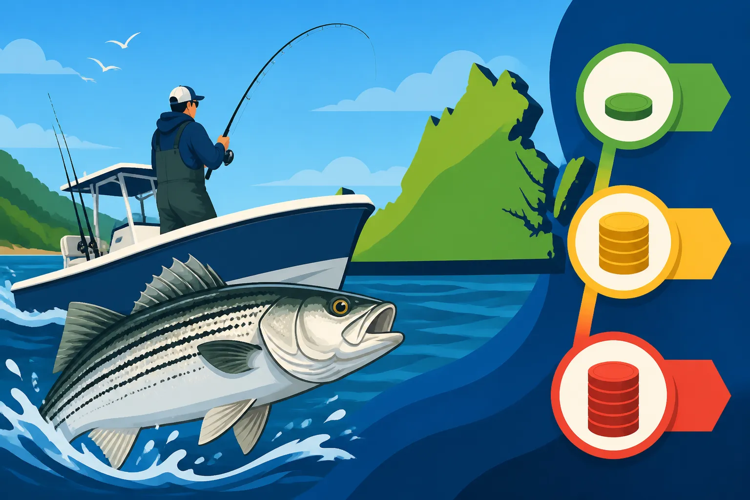 Striped Bass Charter Price Range in Virginia