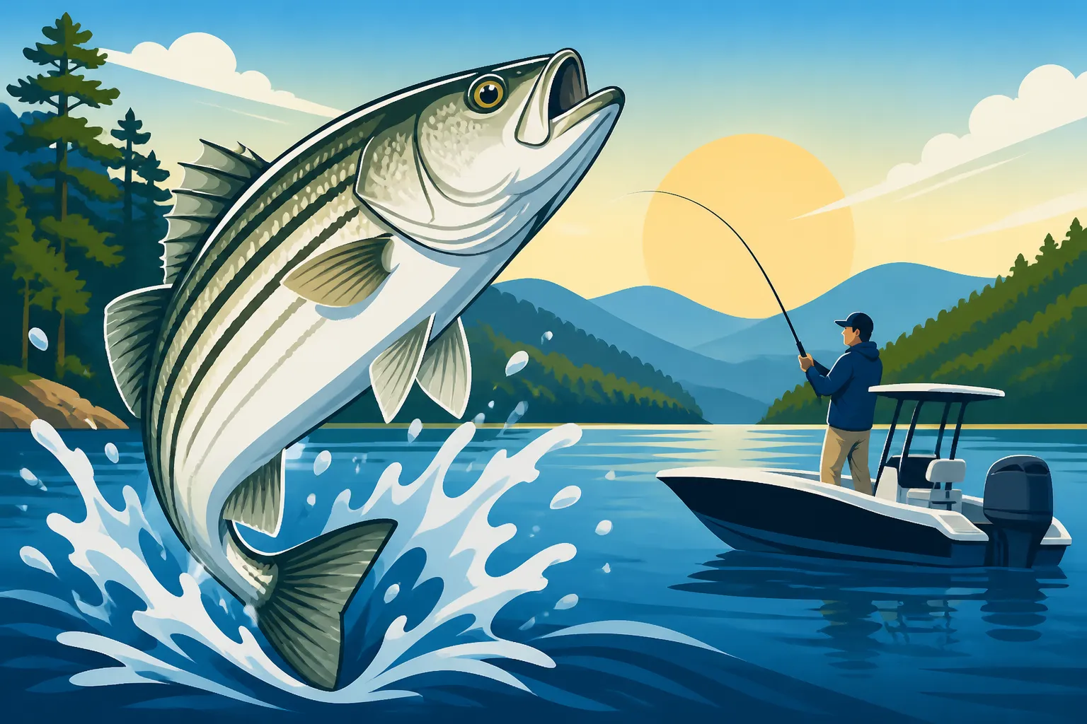 Freshwater Striped Bass Guides on Smith Mountain Lake