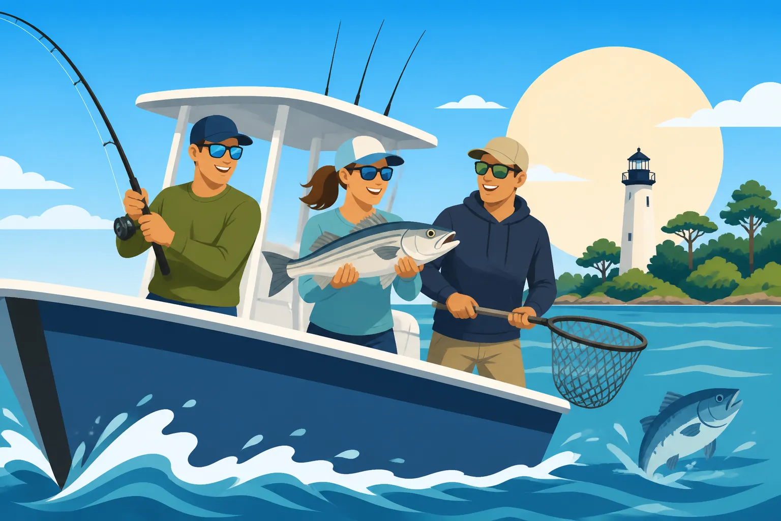 Three-Person Group Rate on a Chesapeake Bay Half-Day Charter