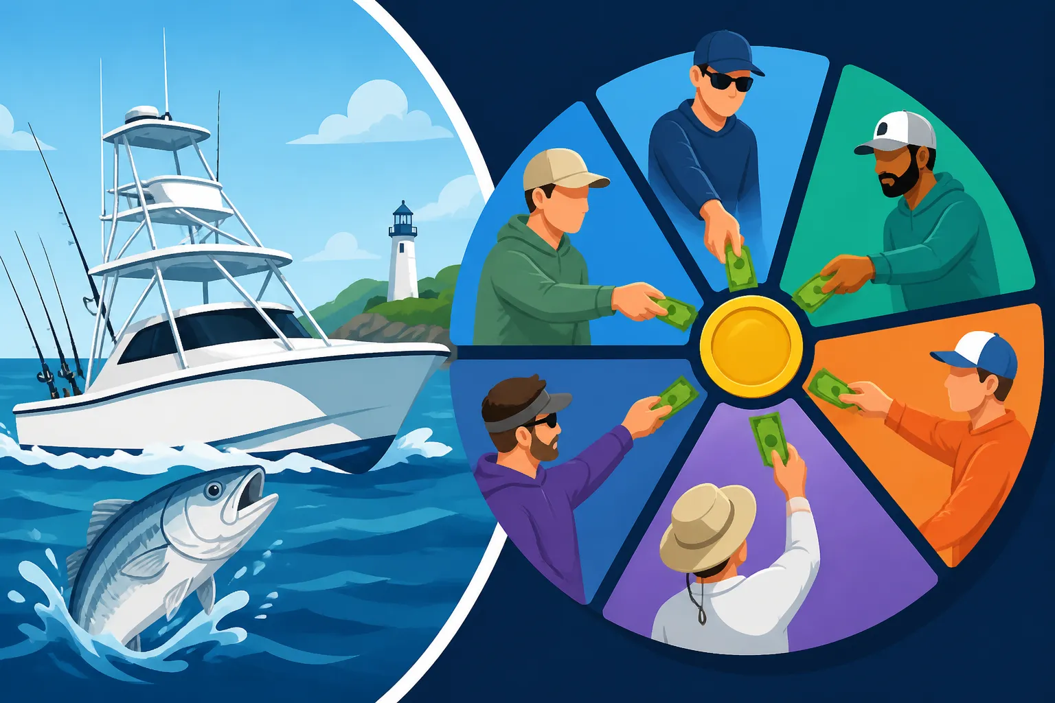 Splitting the Cost of a Six-Person Virginia Charter