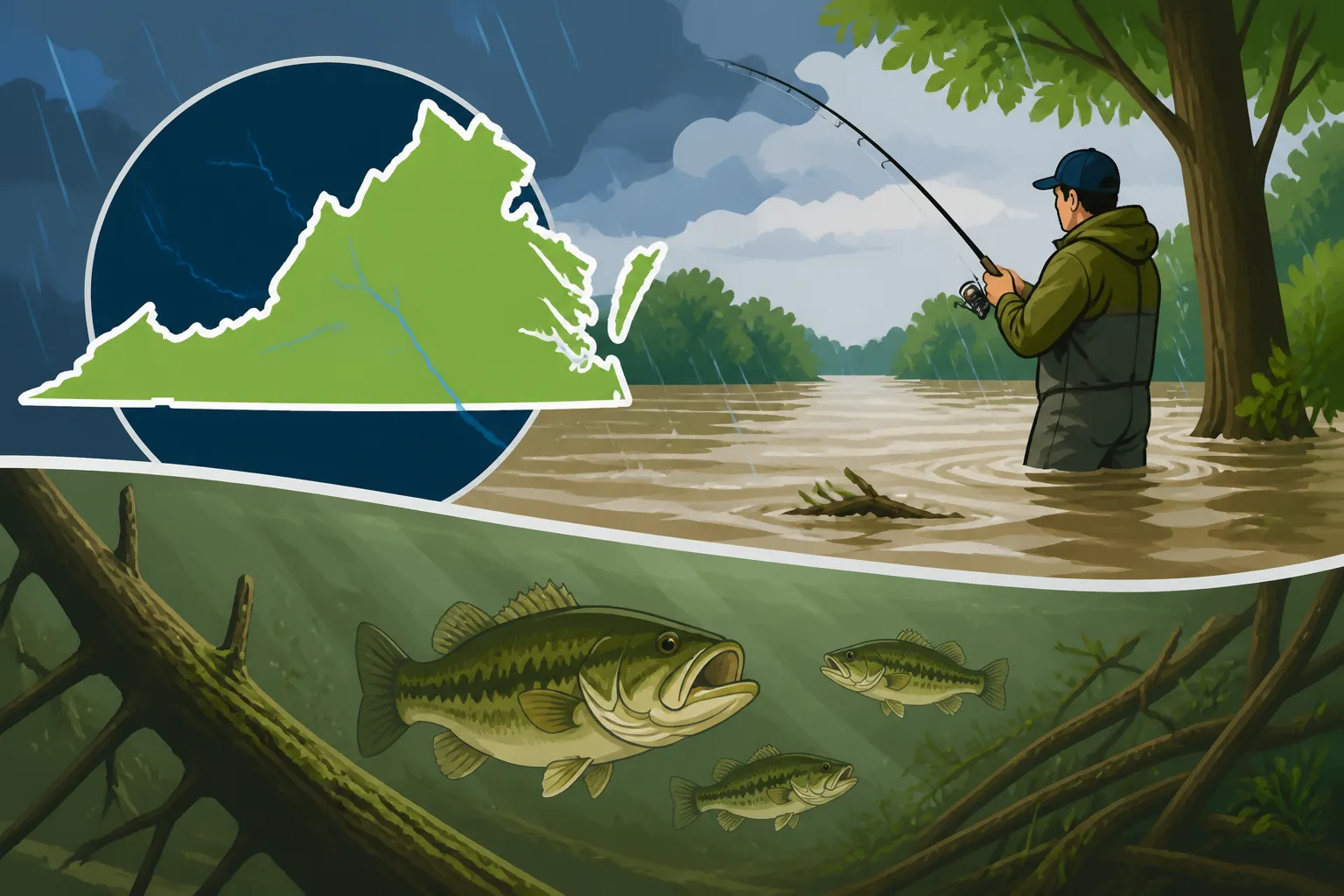 Where to Find Fish in High Water After Rain