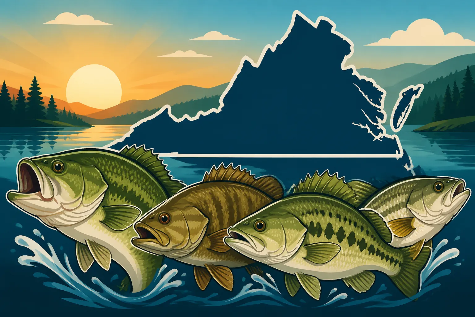 Virginia Bass Fishing: Largemouth, Smallmouth, Spotted, and Alabama Bass