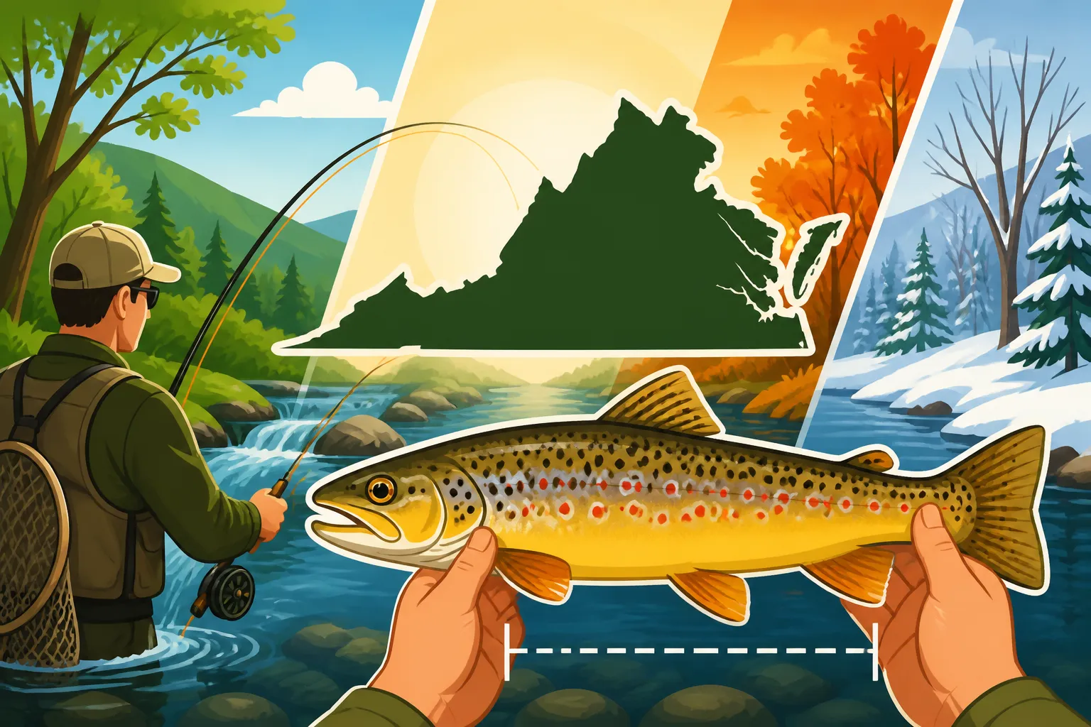 Wild Trout Stream Season and Size Limit in Virginia
