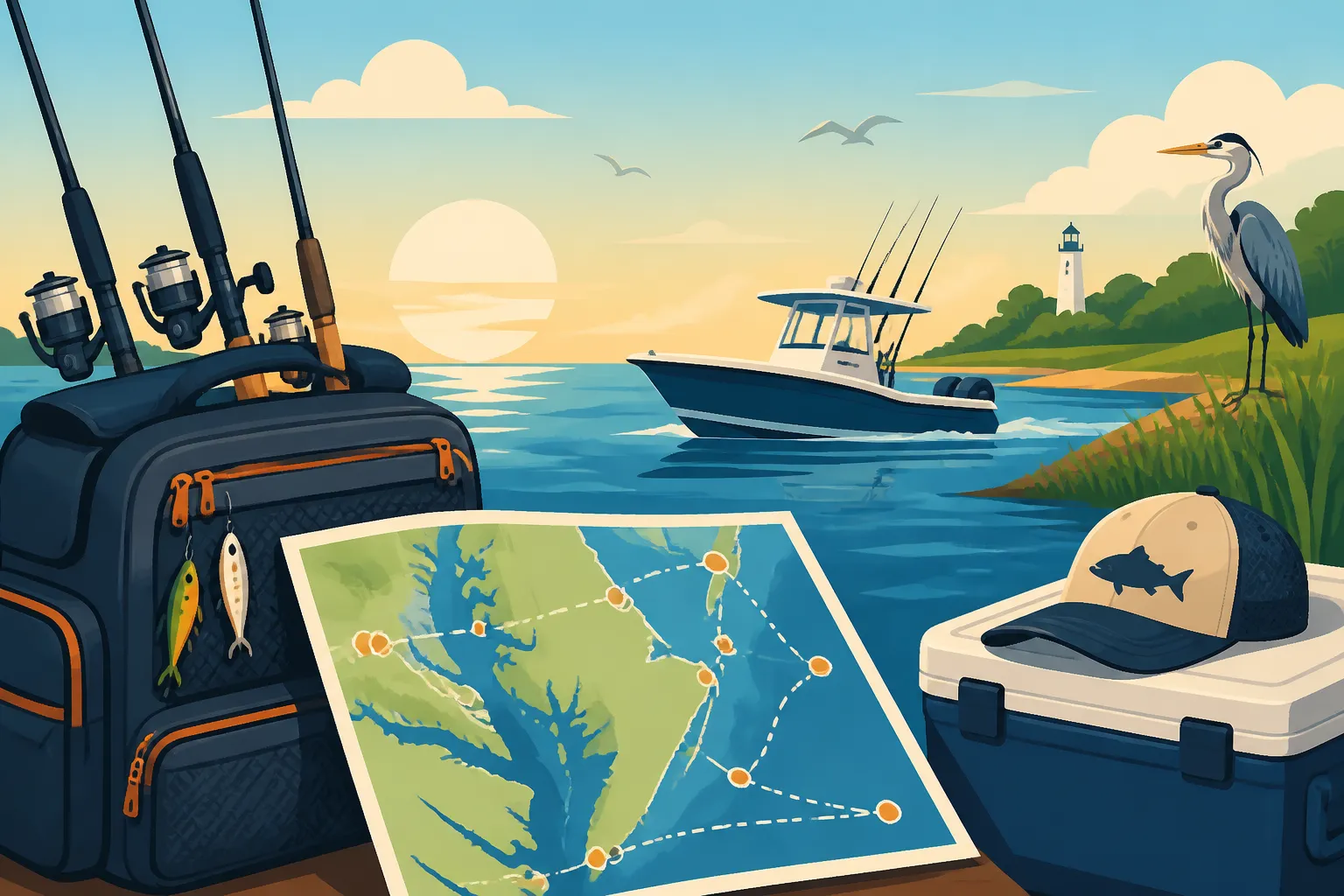 Multi-Day Fishing Trip Planning for the Chesapeake Bay Coast