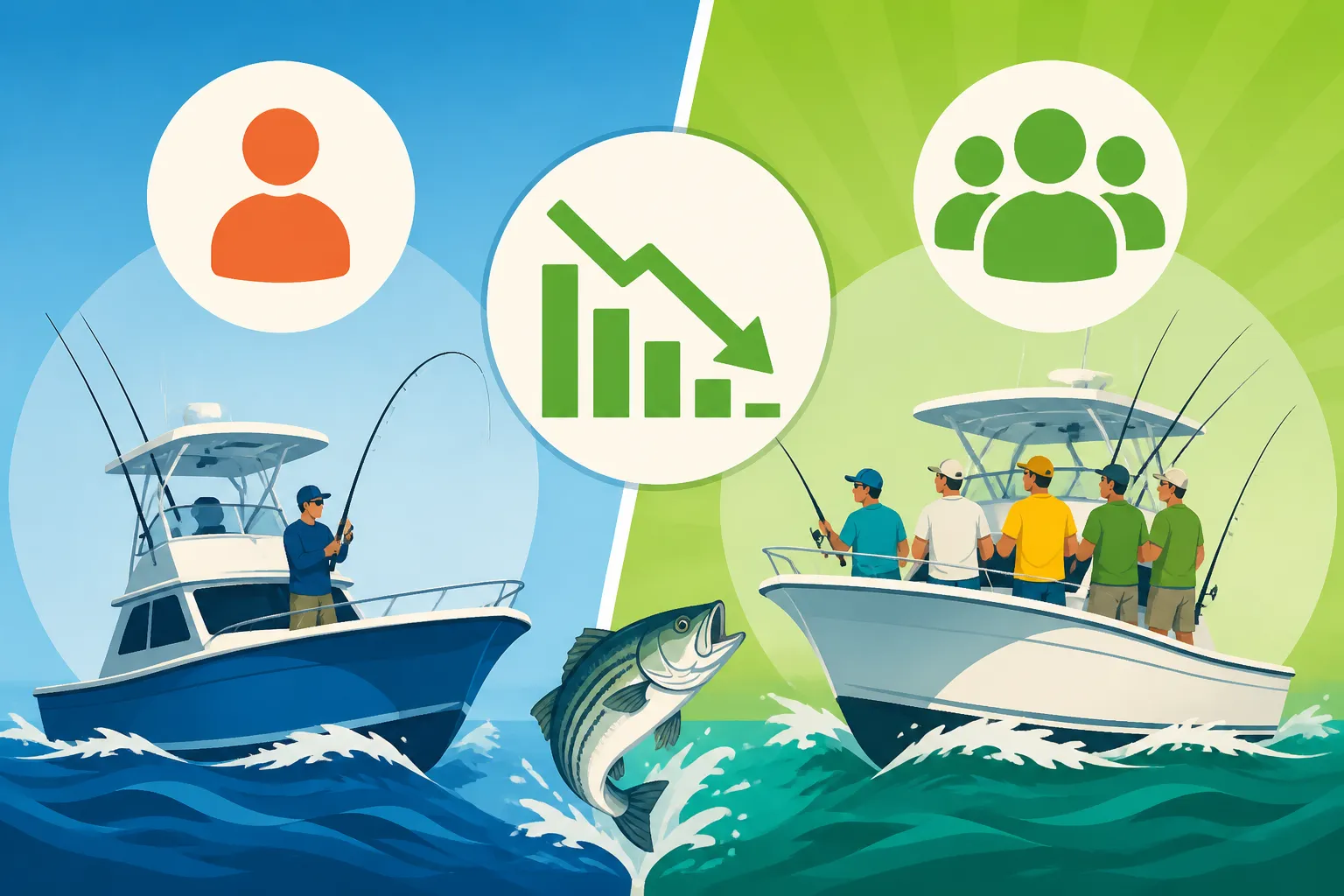 How Group Size Changes the Per-Person Charter Cost