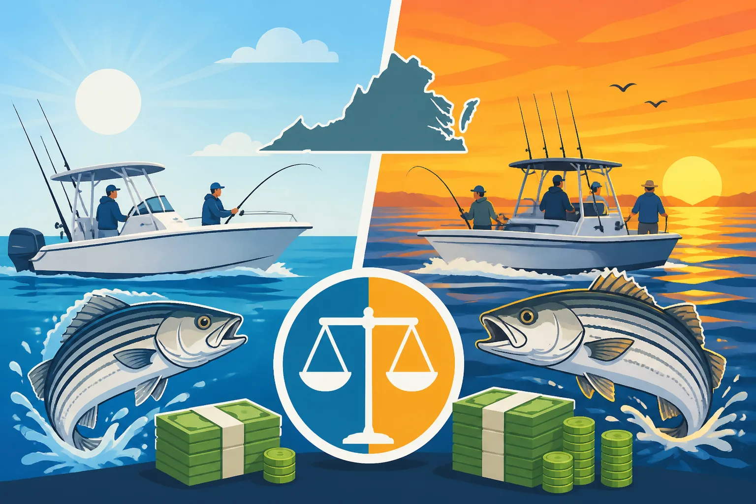 Comparing Half-Day and Full-Day Striper Charter Costs